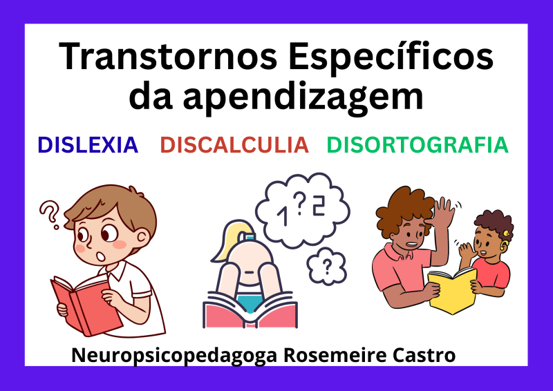 Transtornos específicos de aprendizagem (Dislexia, discalculia, disortografia)
